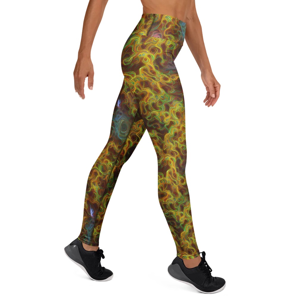 Molten Garden on Yoga Leggings — Right