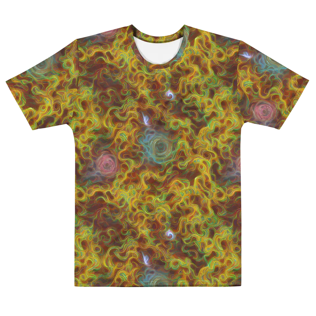 Molten Garden on Men's Cotton Crew Neck T-Shirt — Front