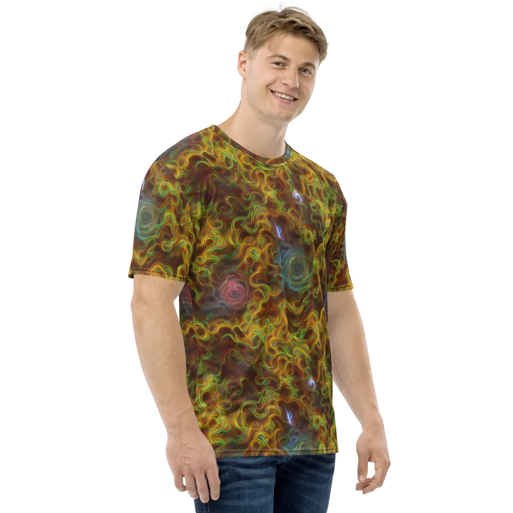 Molten Garden on Men's Crew Neck T-Shirt — Right