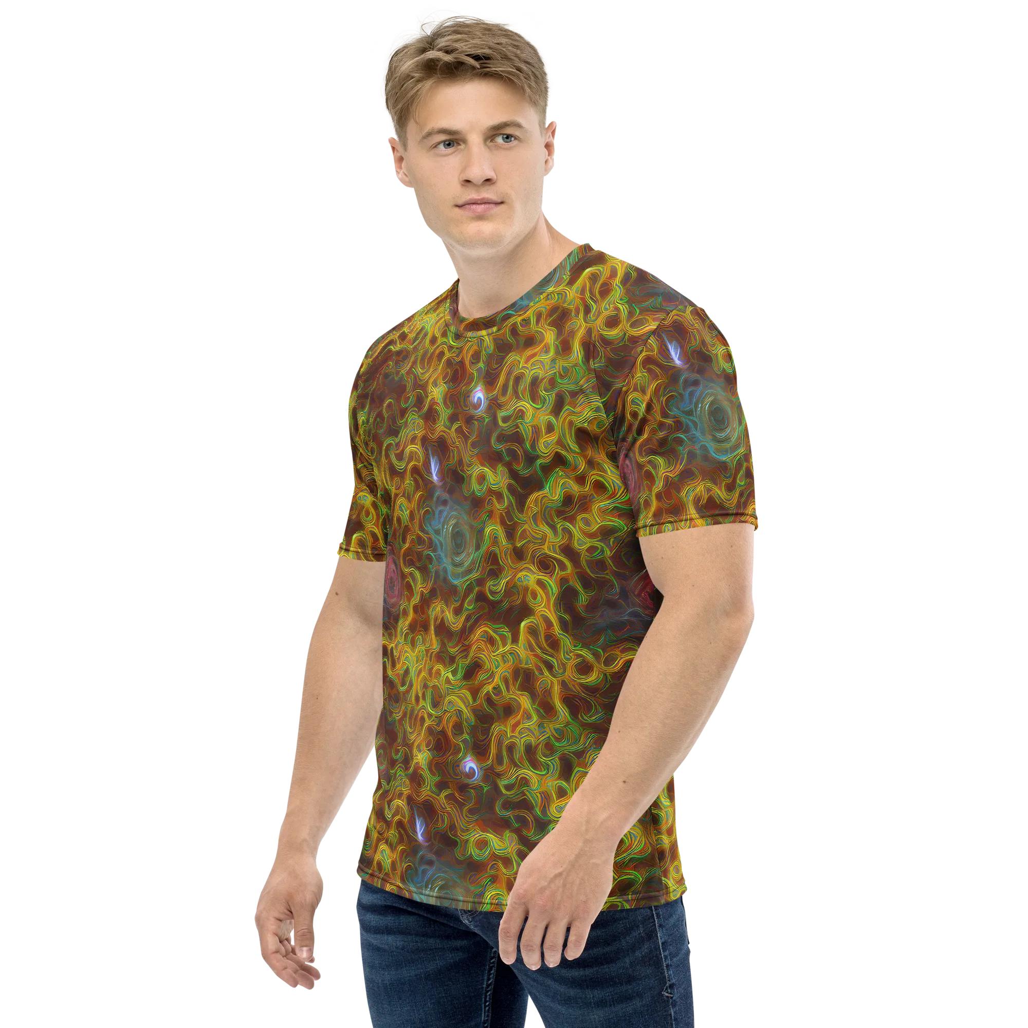 Molten Garden on Men's Crew Neck T-Shirt — Left