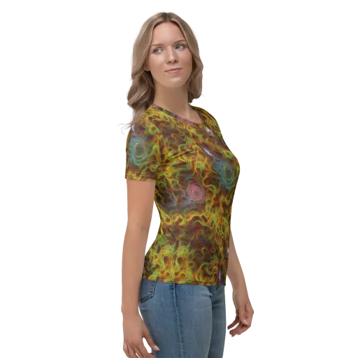 Molten Garden on a Women's Crew Neck T-Shirt