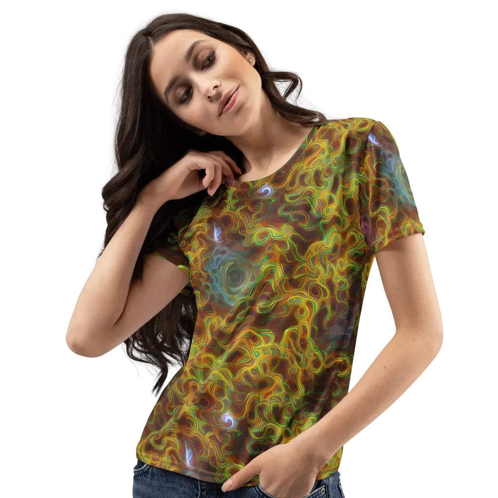 Molten Garden on Women's Crew Neck T-Shirt — Left Front