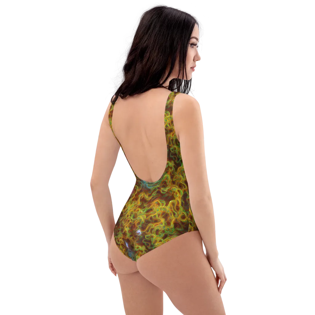 Molten Garden on One-Piece Swimsuit — Right Back