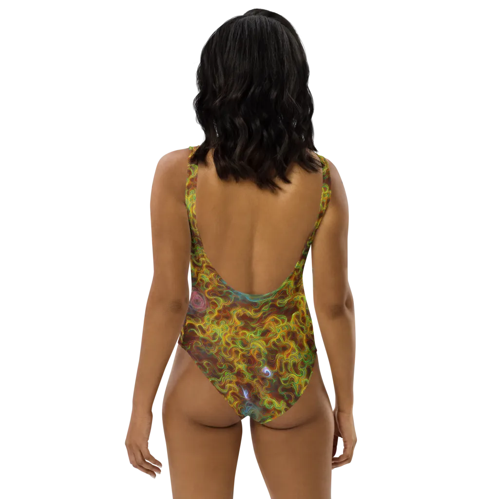 Molten Garden on One-Piece Swimsuit — Back