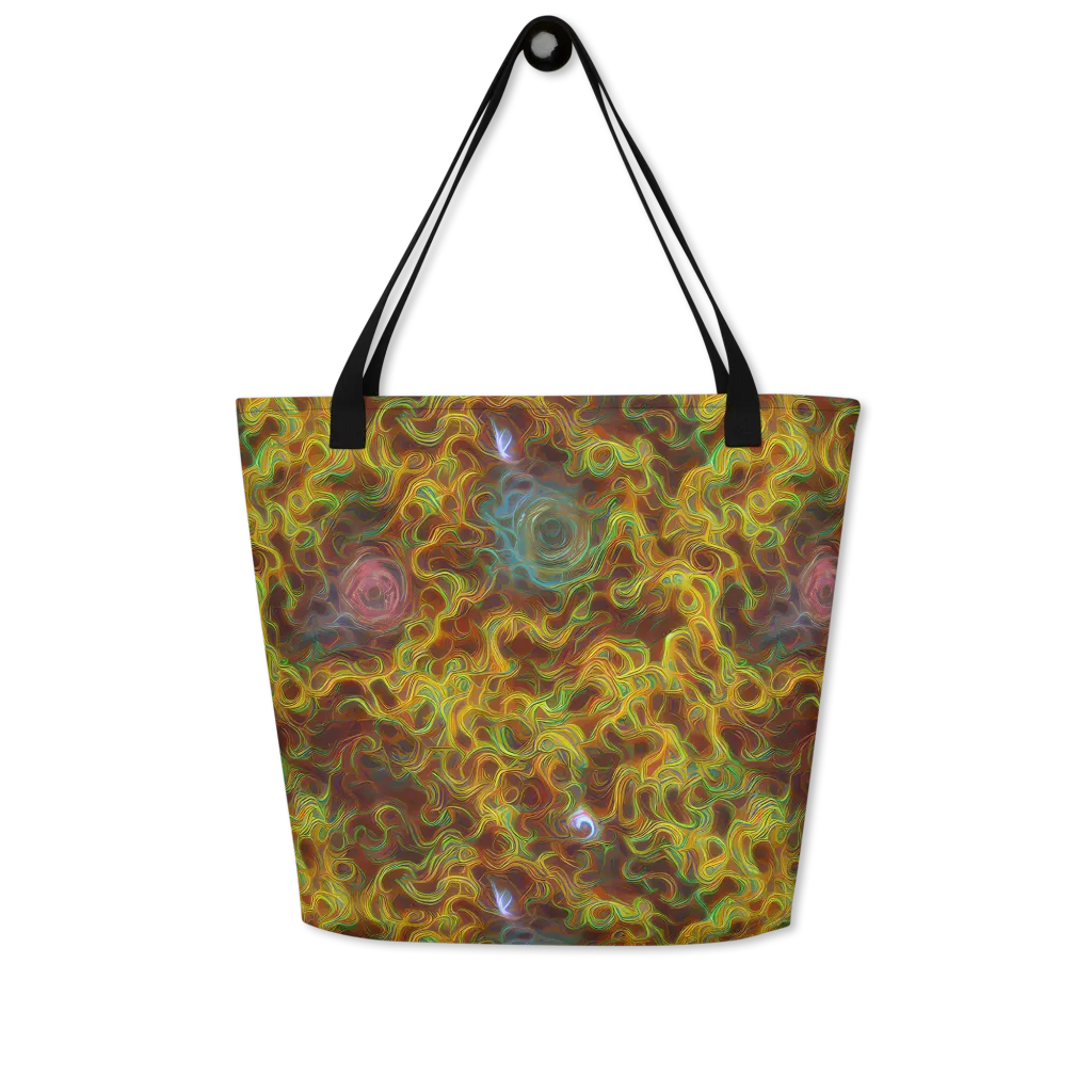 Molten Garden on Large Tote Bag W/ Pocket — Front