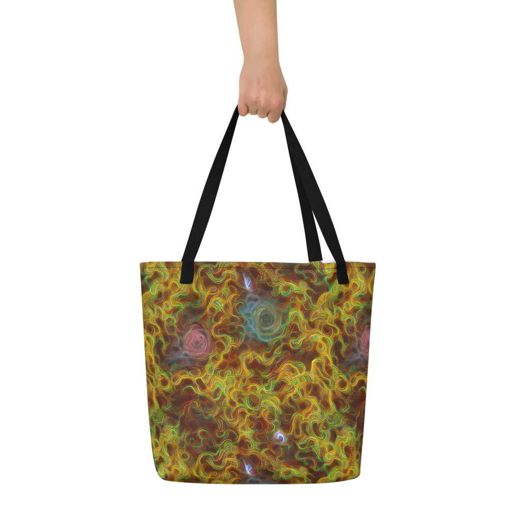 Molten Garden on Large Tote Bag W/ Pocket — Front