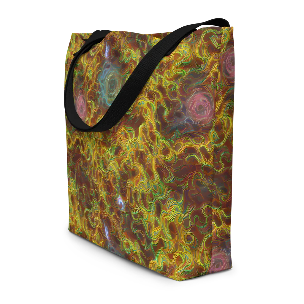 Molten Garden on Large Tote Bag W/ Pocket — Front