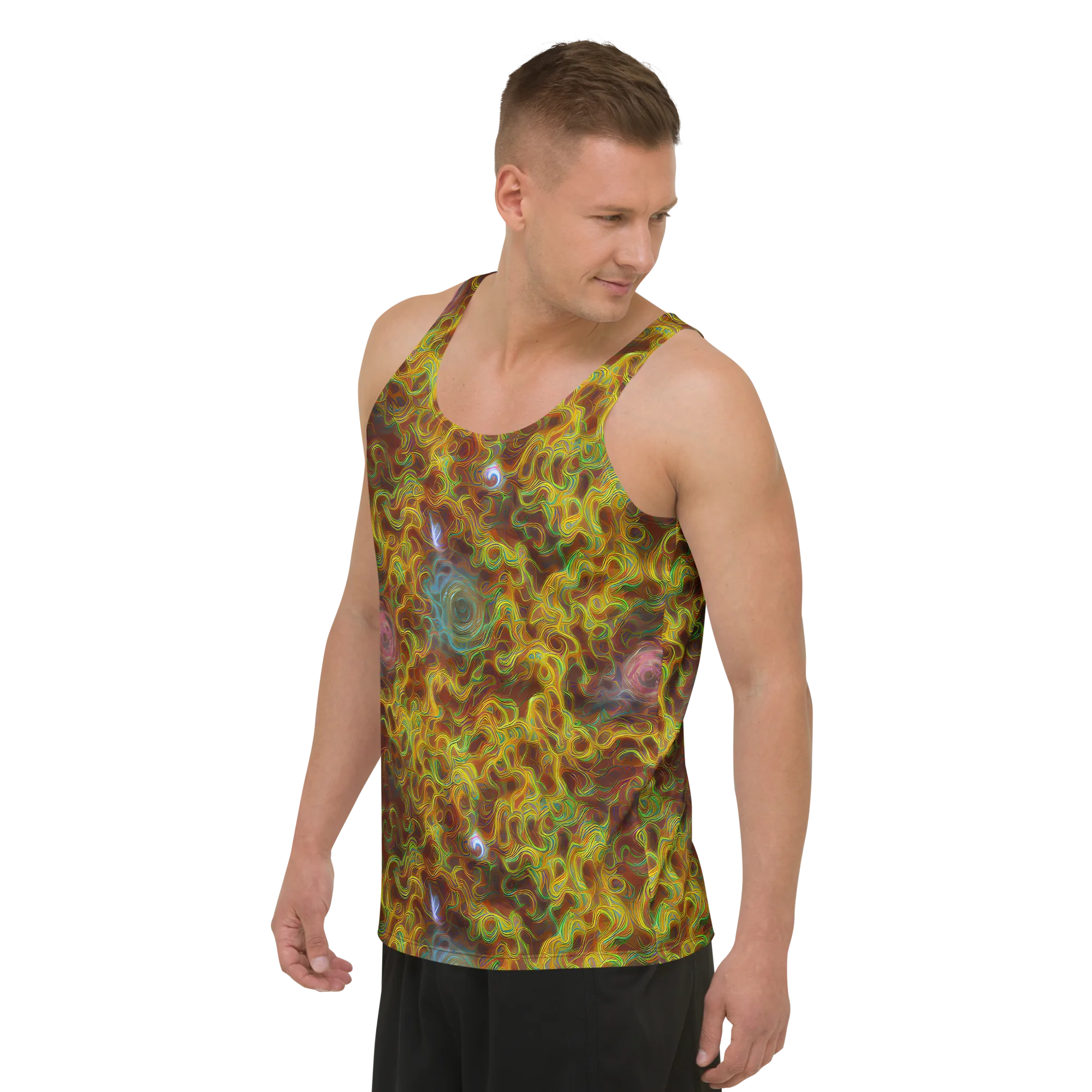 Molten Garden on Men's Tank Top — Left Front
