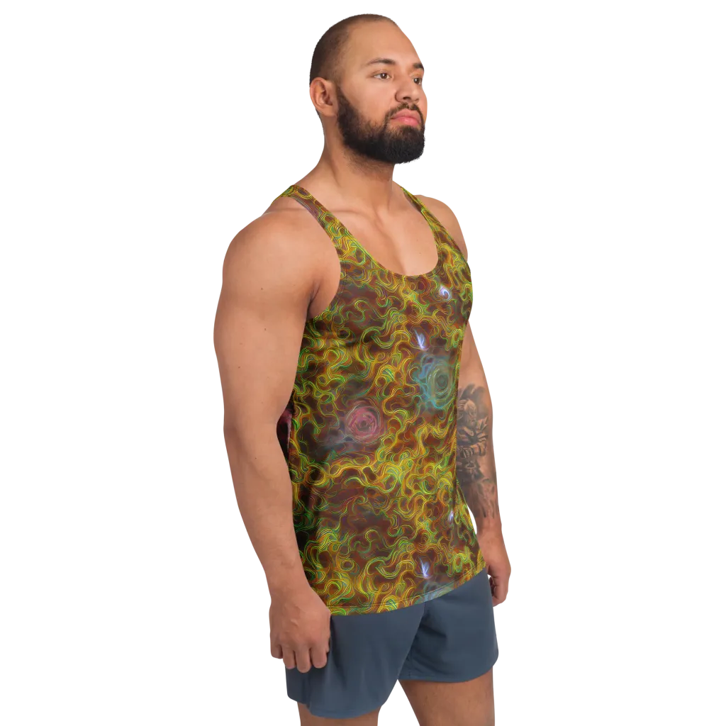 Molten Garden on Men's Tank Top — Right Front