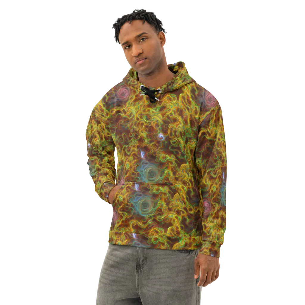 Molten Garden on Cotton Hoodie — Left Front