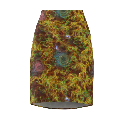 Molten Garden on a Pencil Skirt