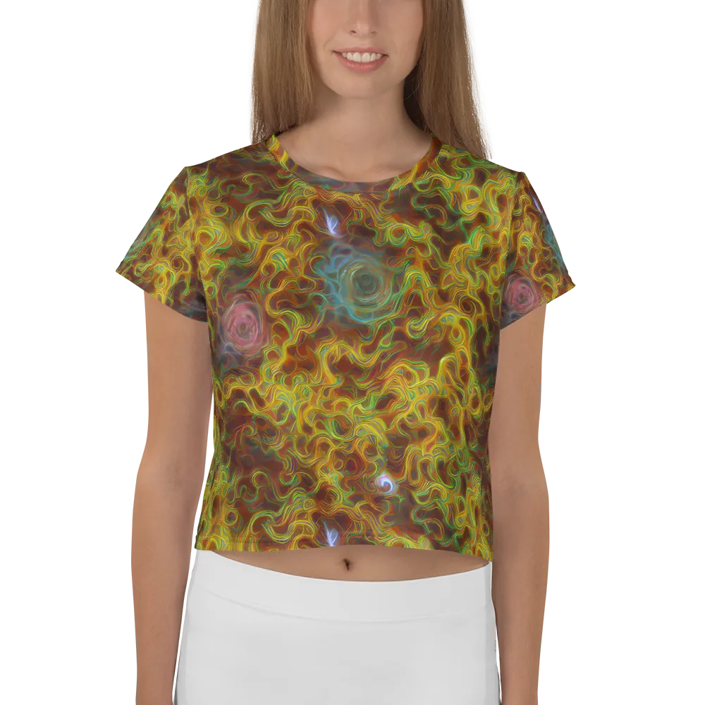 Molten Garden on Crop Tee — Front