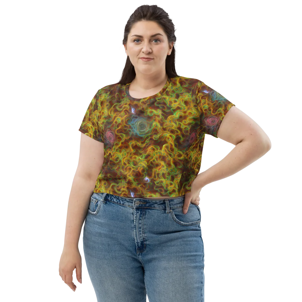 Molten Garden on Crop Tee — Front