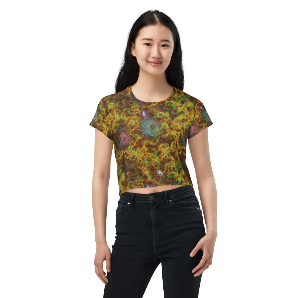 Molten Garden on Crop Tee — Front
