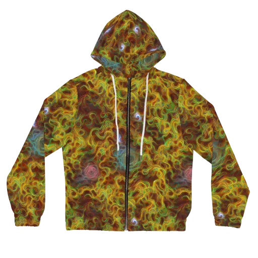 Molten Garden on a Women's Full-Zip Hoodie