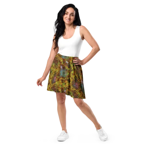 Molten Garden on a Skater Skirt