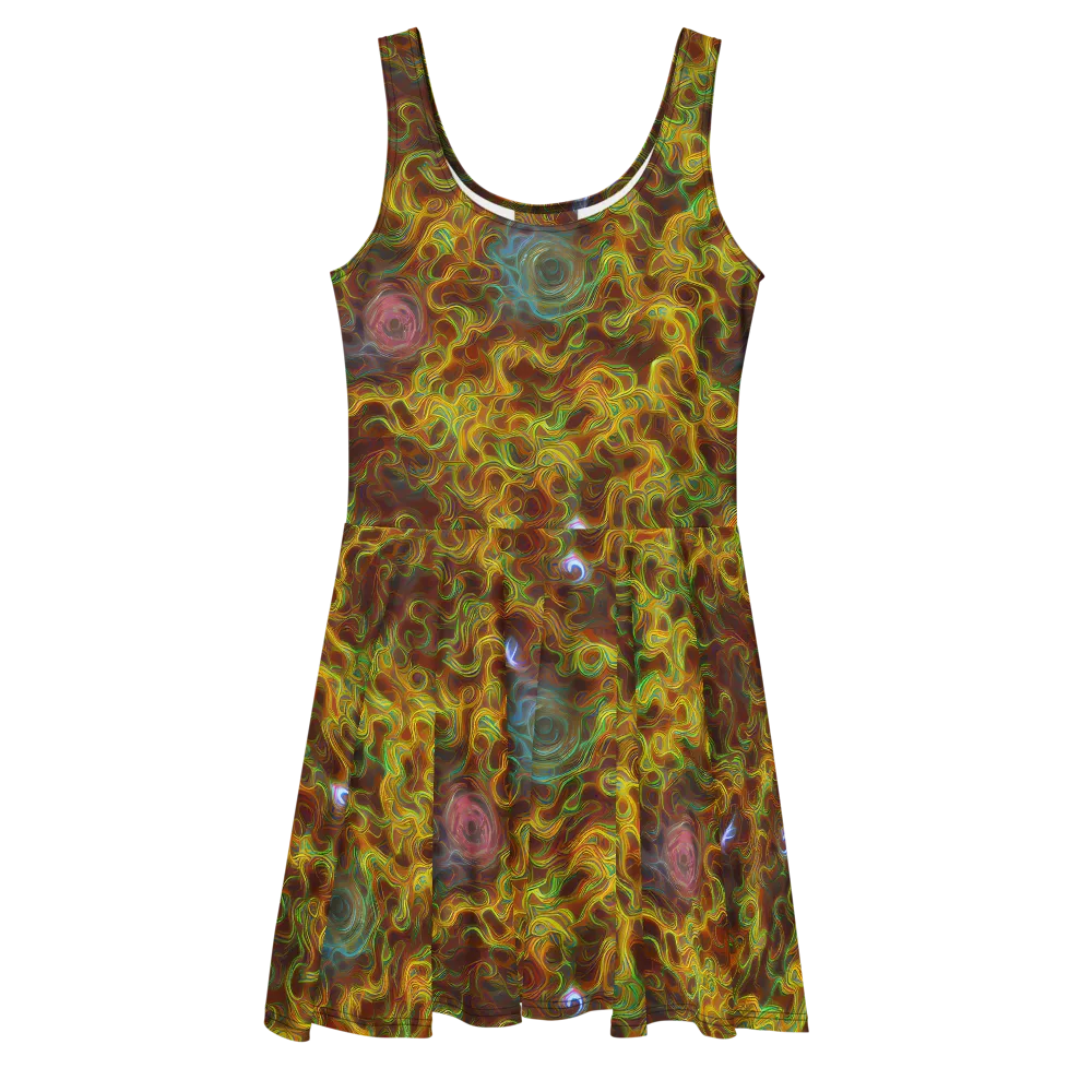 Molten Garden on Skater Dress — Front