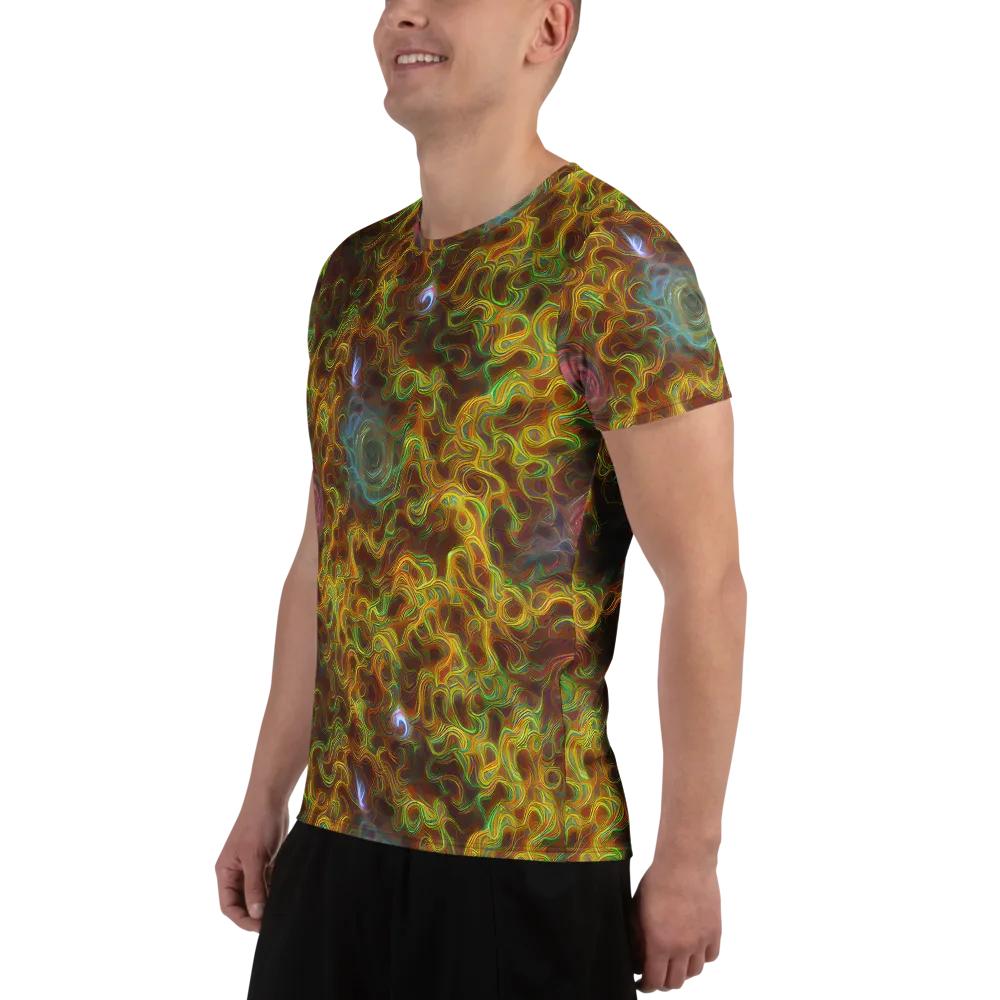 Molten Garden on Men's Athletic T-Shirt — Left