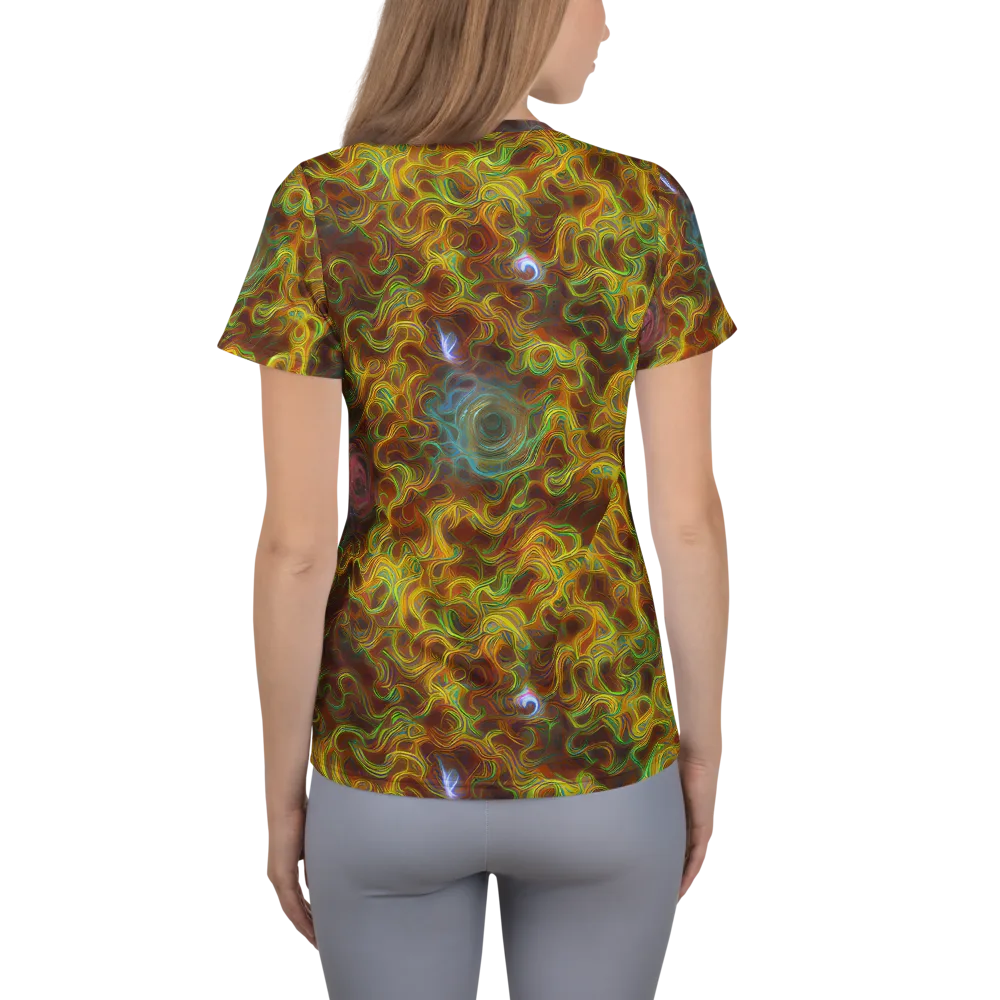 Molten Garden on Women's Athletic T-Shirt — Back