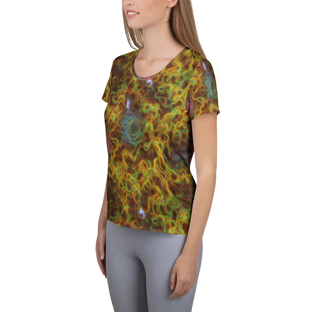 Molten Garden on Women's Athletic T-Shirt — Left