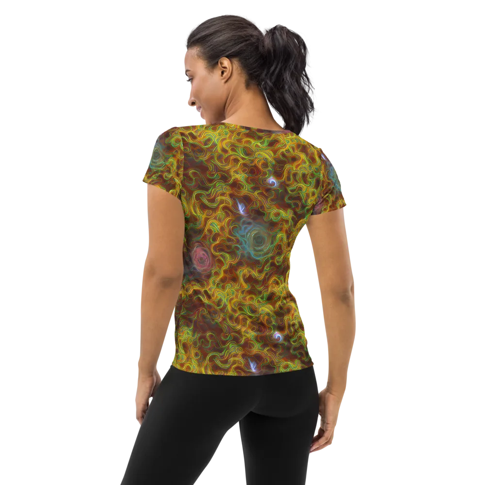 Molten Garden on Women's Athletic T-Shirt — Back
