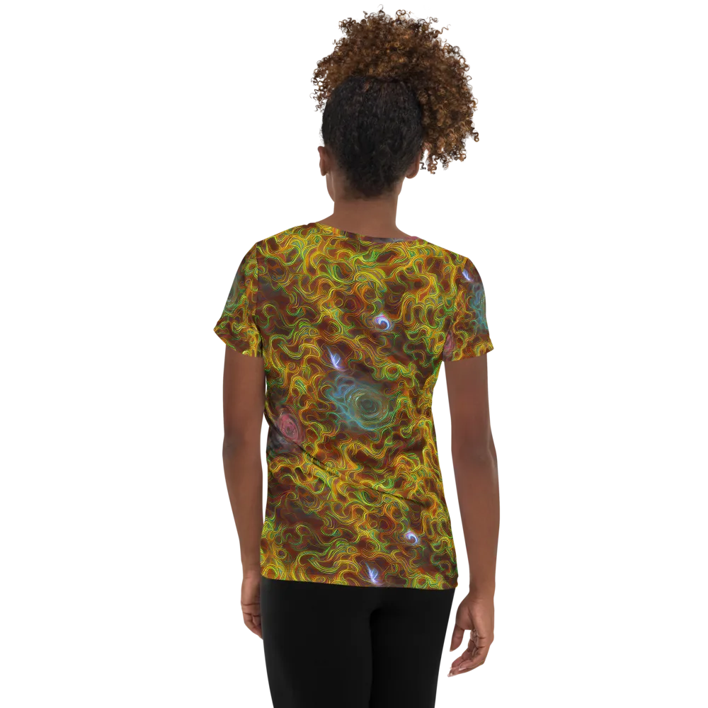 Molten Garden on Women's Athletic T-Shirt — Back