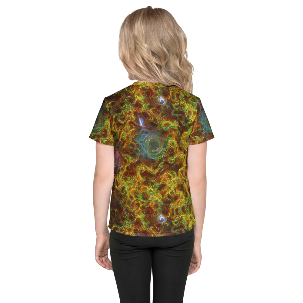Molten Garden on Kids Crew Neck T-Shirt — Back