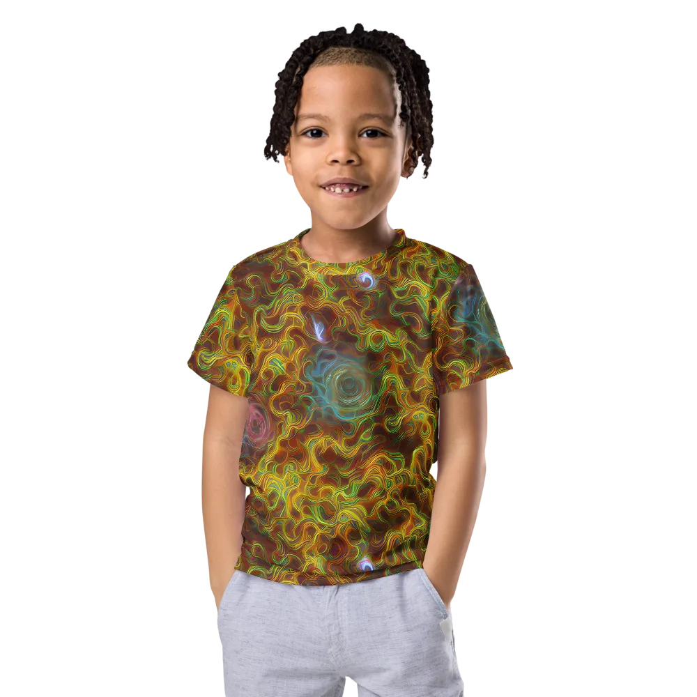 Molten Garden on Kids Crew Neck T-Shirt — Front