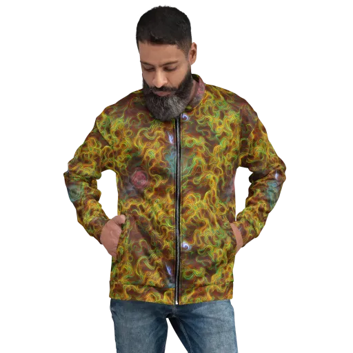 Molten Garden on a Bomber Jacket