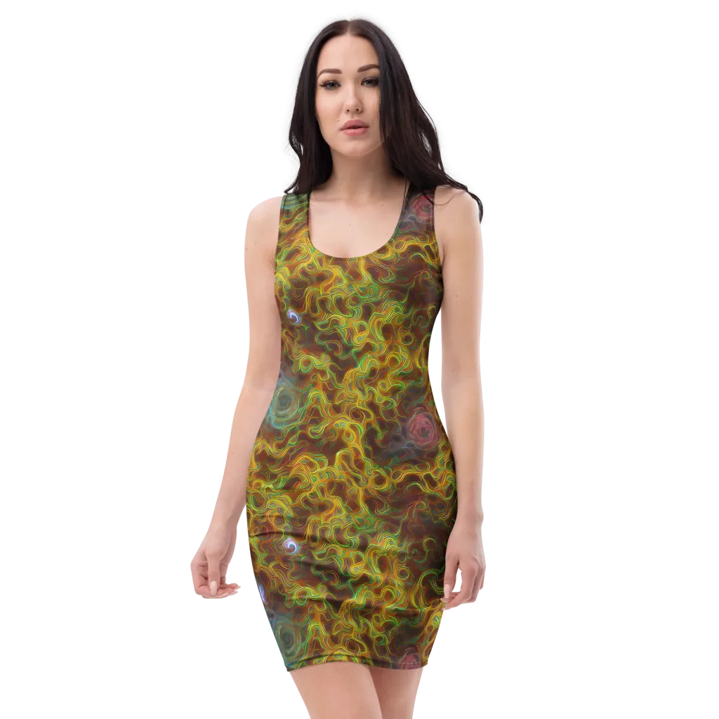 Molten Garden on Bodycon Dress — Front