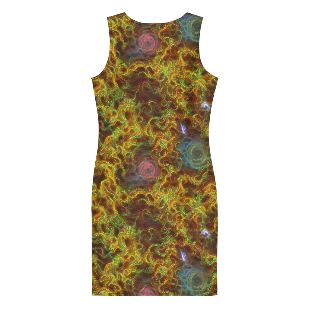 Molten Garden on Bodycon Dress — Back