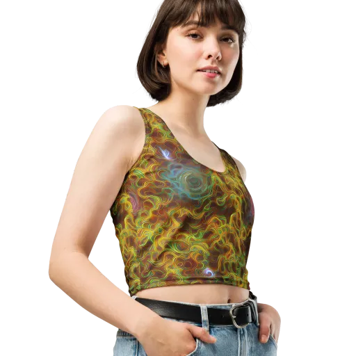 Molten Garden on a Crop Top