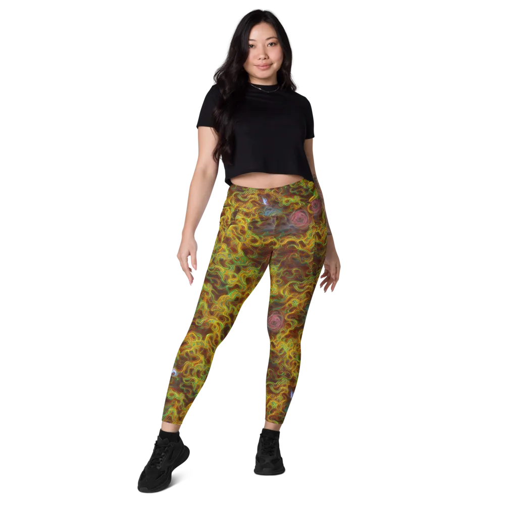 Molten Garden on Leggings with Pockets — Front