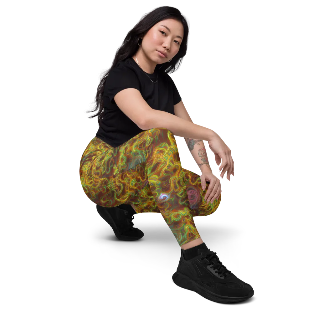 Molten Garden on Leggings with Pockets — Right Front