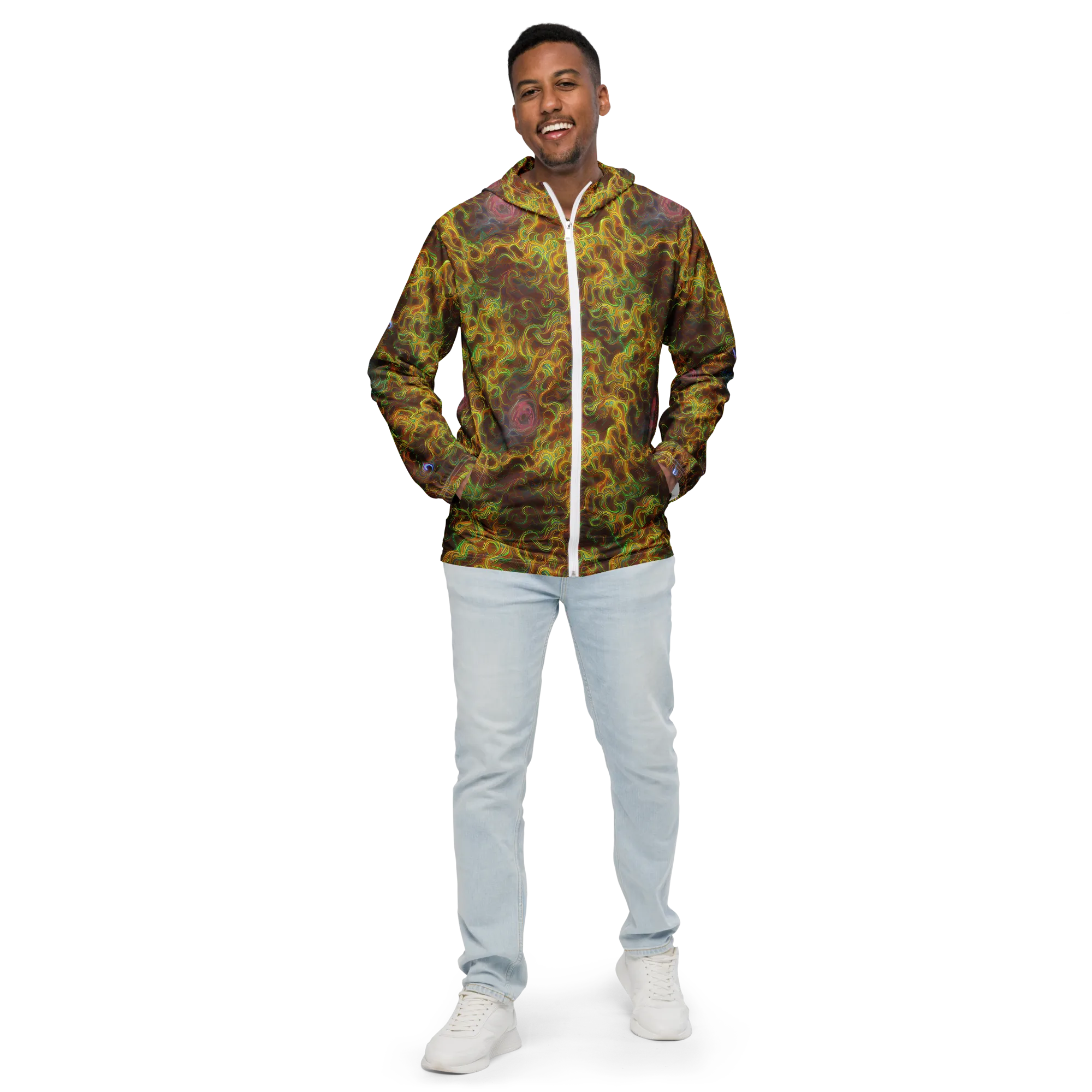 Molten Garden on Men's Windbreaker — Front