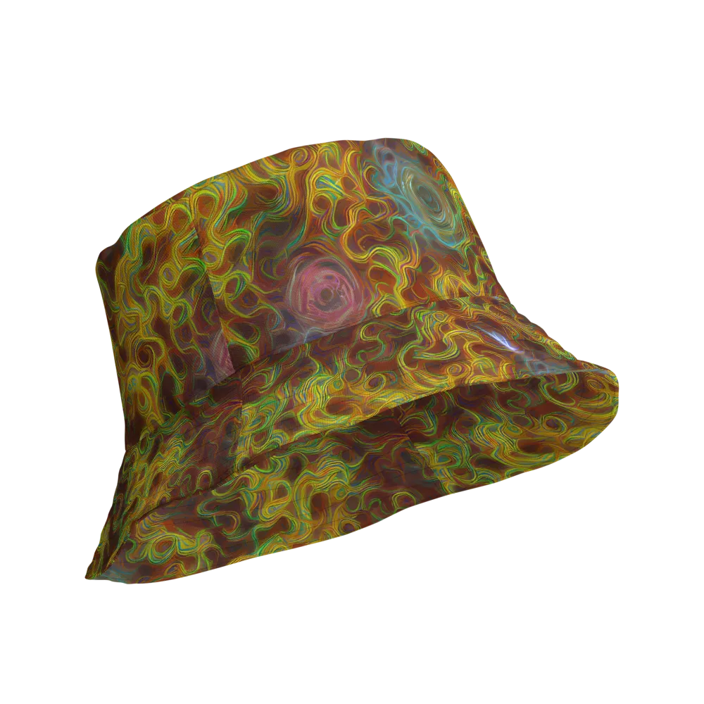 Molten Garden on Reversible Bucket Hat — Product details Outside