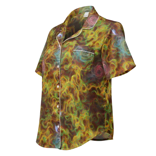 Molten Garden on a Women's Short Sleeve Pajama Top