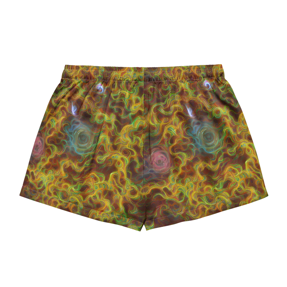 Molten Garden on Women's Pajama Shorts — Back