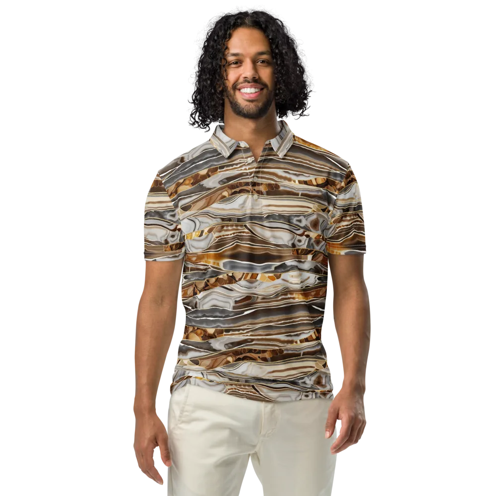 Agate Reverie on Men's Slim Fit Polo Shirt — Front