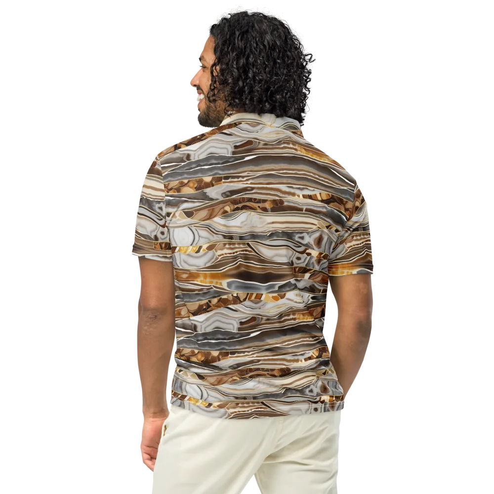 Agate Reverie on Men's Slim Fit Polo Shirt — Back