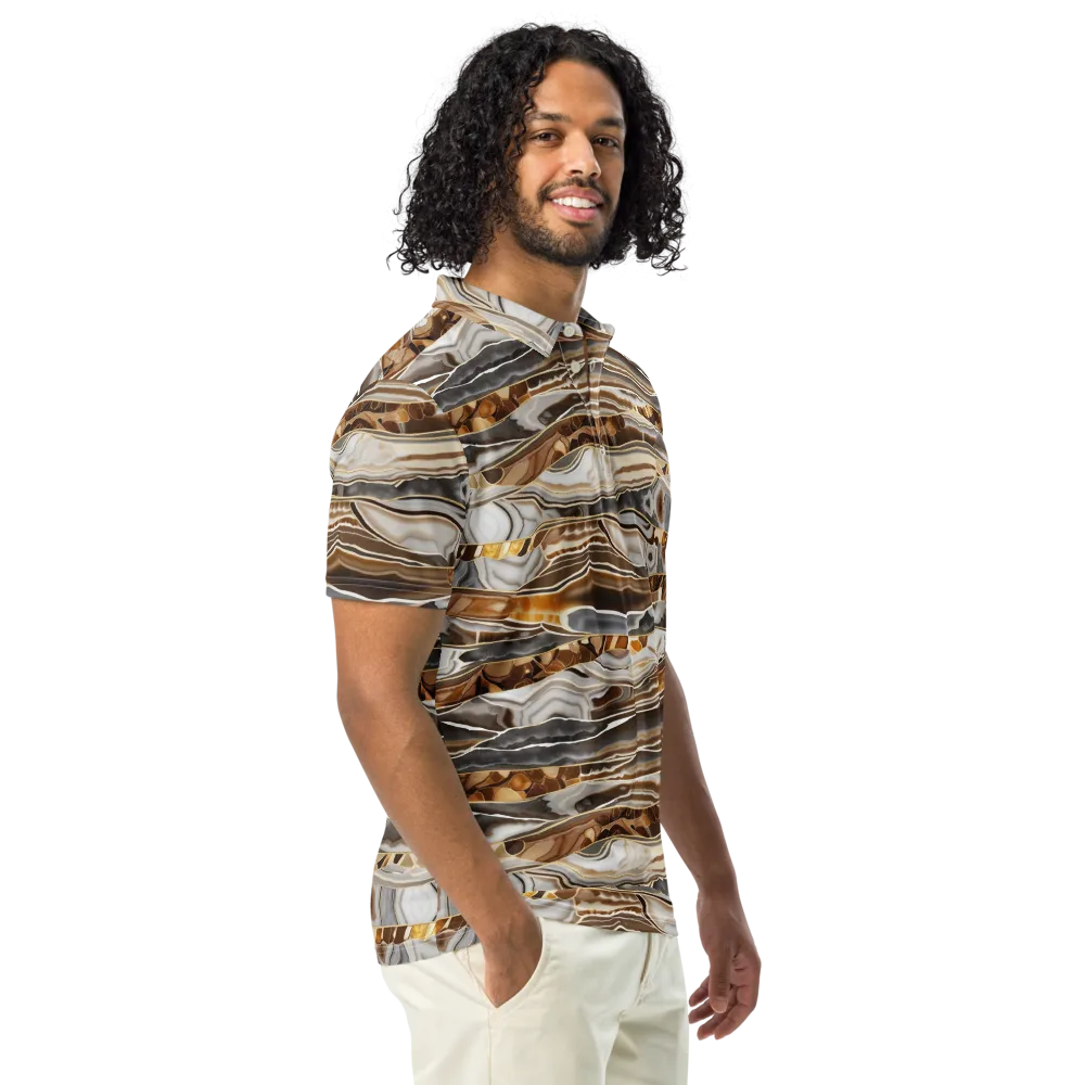 Agate Reverie on Men's Slim Fit Polo Shirt — Right Front