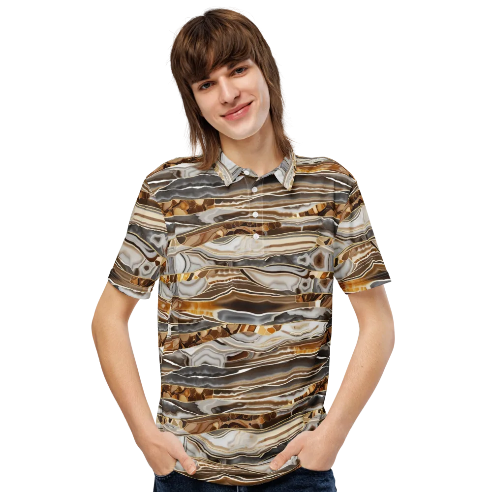 Agate Reverie on Men's Slim Fit Polo Shirt — Front