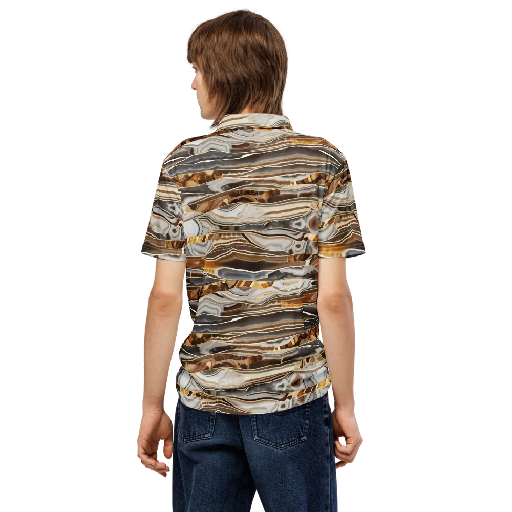 Agate Reverie on Men's Slim Fit Polo Shirt — Back