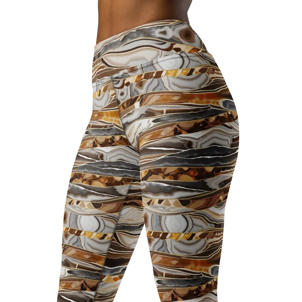 Agate Reverie on Yoga Leggings — Left Front