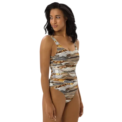 Agate Reverie on a One-Piece Swimsuit