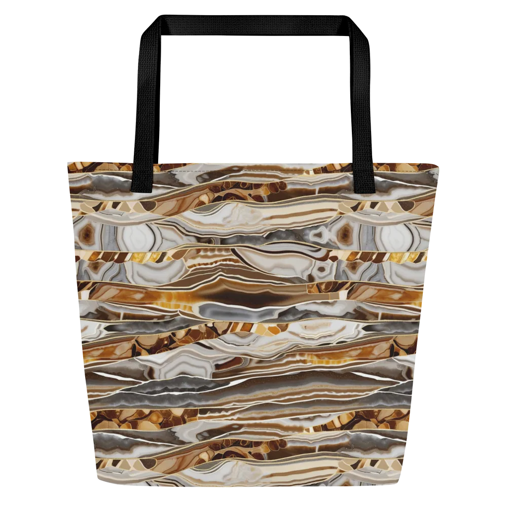 Agate Reverie on Large Tote Bag W/ Pocket — Front