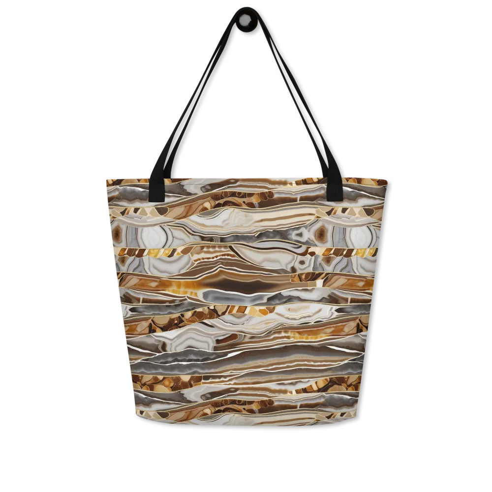 Agate Reverie on Large Tote Bag W/ Pocket — Front