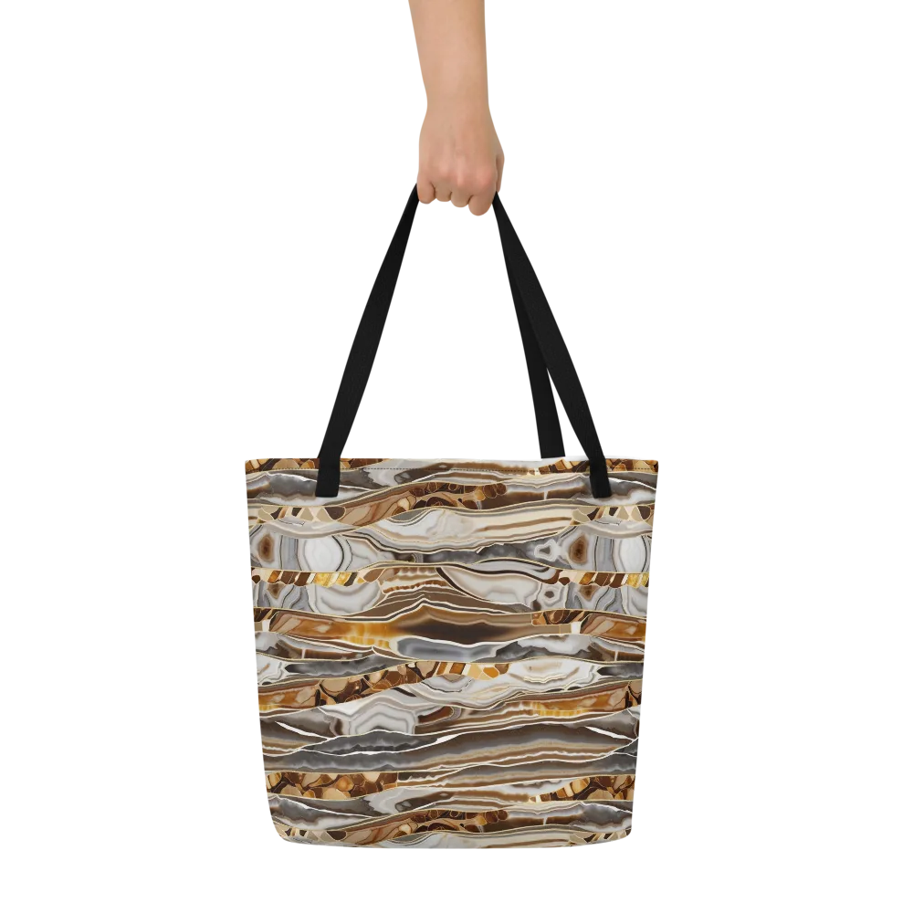 Agate Reverie on Large Tote Bag W/ Pocket — Front