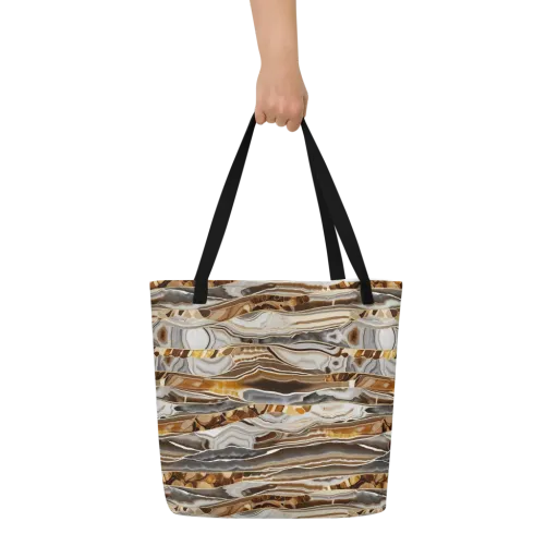 Agate Reverie on a Large Tote Bag W/ Pocket