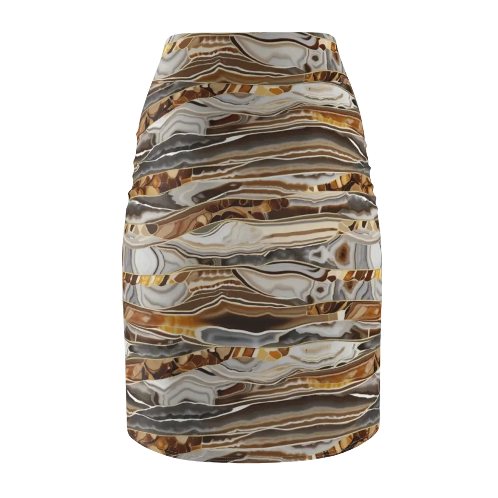 Agate Reverie on Pencil Skirt — Back